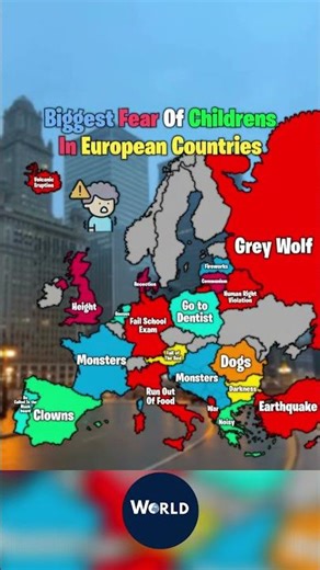Biggest Fears of Children in European Countries#europe , #childhood , #countryfacts , #psychology