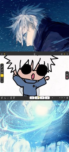 FlipaClip Gojo Satoru Chibi Animation | Cute Gojo Jump 呪術廻戦 五条悟 Part 2