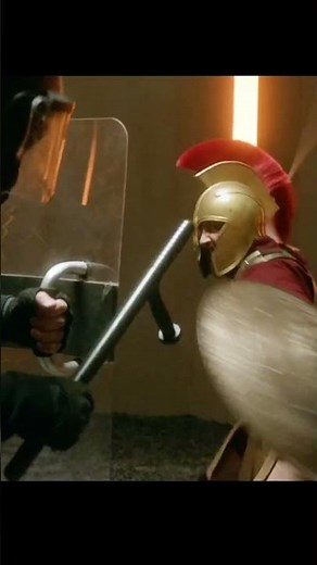 A Riot Police VS Roman Soldier fighting #fighting #Roman_soldier #riot_police