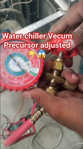 How to water chiller Vecum pressure adjust check the leakage #waterchiller#airconditioner #drycooler