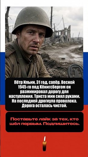 Сапёр Пётр Ильин обезвредил 300 мин и погиб на последней, 1945