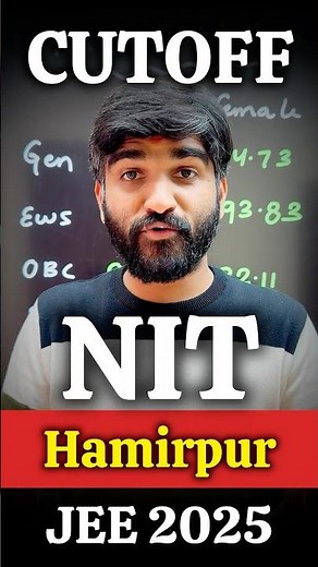 NIT Hamirpur Cut Off Percentile JEE Mains 2025✅ | NIT Hamirpur Cut Off 2025| NIT Hamirpur Placements
