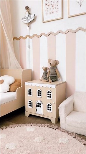 Girls Bedroom Ideas | Kids Room Decor, Montessori Bed & Dollhouse Nightstand by Ponponi ✨