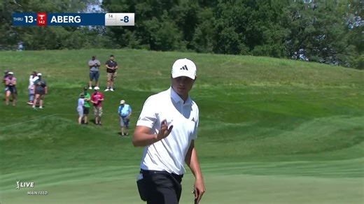 Ludvig Aberg attacks flagstick to set up birdie at John Deere