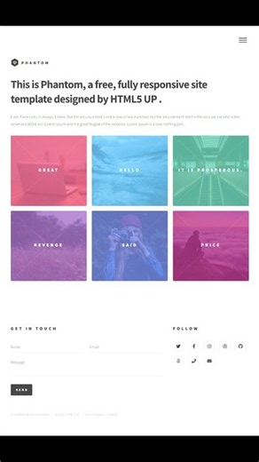 HTML CSS Bootstrap Responsive Website Design | Phantom Template Clone | Frontend Web Development