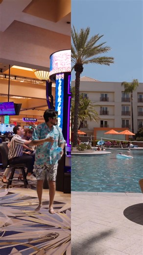 Big wins inside, cool dips outside. That’s the #HarrahsSoCal vibe. ✨ #Funner | Harrah's Resort Southern California