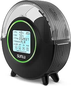 SUNLU 3D Printer Filament Dryer, Upgraded S2 Filament Dry Box with 360°Heating Fan, Filament Dehydrator and 4.6" Touch Sreen, Perfect for 1.75 2.85 3.00mm PLA PETG ABS Filament(Black)