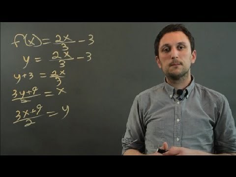 How to Find the Inverse of a Function That Contains a Fraction : Fractions & Decimals