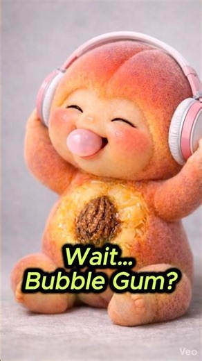 Peach Baby Blowing Bubble Gum 🍬 ASMR
