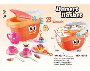 [Hot Item] Kids Toy Dining Table Playing House Cartoon Kitchen Scene Pretend Play Toy