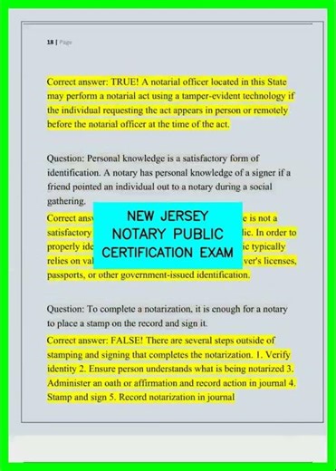 NEW JERSEY NOTARY PUBLIC CERTIFICATION EXAM video