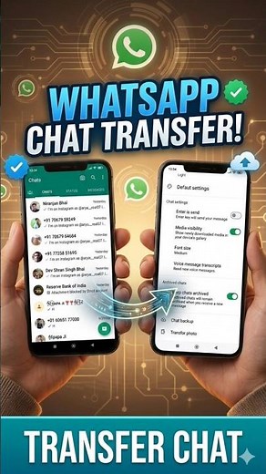 WhatsApp Transfer Chat Without Backup | Easy Method #shorts #education