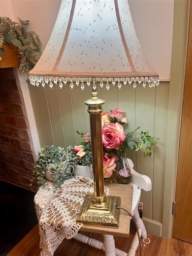A Vintage Tall Column Heavy Solid Brass Metal Lamp Base Table Lamp Only (no Shade) - Etsy