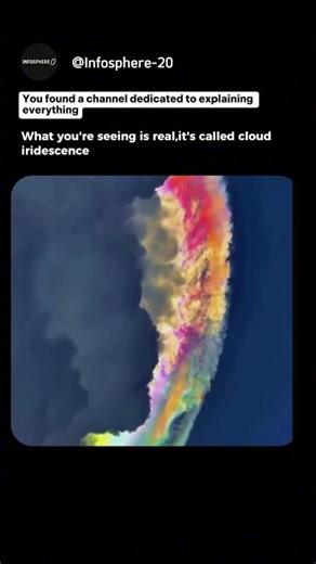 What you're seeing is real'it's called cloud iridescence#shorts #explanation #science