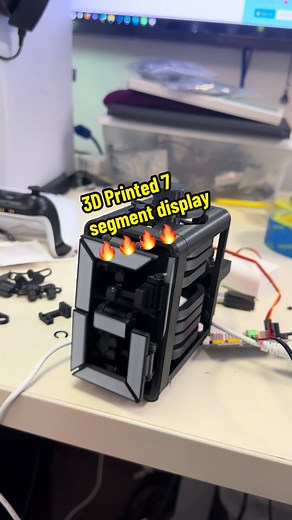 3D printed 7-Segment Display by @JBVCreative - i am making a subscriber counter! #fyp #arduino #3dprinting