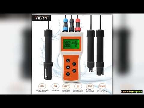 Smart Dissolved Oxygen Meter PHDOTDSECTempSalinity Tester 6 in 1 Salt Water Monitor for Aquarium Aq