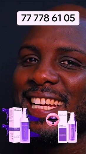 Des dents plus éclatantes en quelques minutes ! 🦷✨ Marre des dents jaunies ? Essaie cette Purple Toothpaste GlorySmile 💜. Les autres la vendent à 15 000 FCFA, mais chez moi c’est seulement 8 000 FCFA 🤯🔥. Profite de cette offre avant la rupture de stock ! 📩 Écris-moi en watshapp 77 778 61 05 pour commander. 🚚 Livraison disponible.