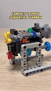 Compact 2 Speed Sequential Gearbox #lego #mechanical #legotechnic #mechanism #technic #engineering #gearbox #transmission | Bricks Master Builders