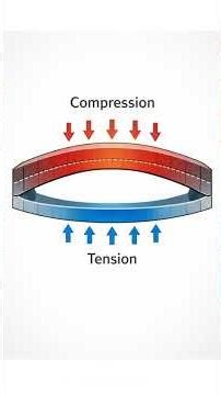 Bending stress in beams explained simply 🔧 Compression, tension & neutral axis made easy!