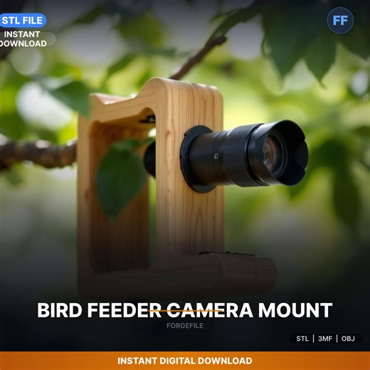 Bird Feeder Camera Mount Bracket, Positions STL File | Tripod Adapter | 3D Print Download - Etsy UK