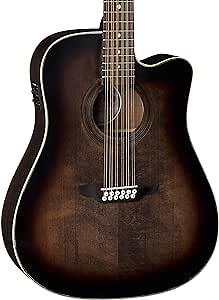 Luna Art Vintage Dreadnought 12-String Acoustic/Electric Guitar