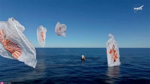 SpaceX Crew Dragon capsule splashes down off Florida Panhandle