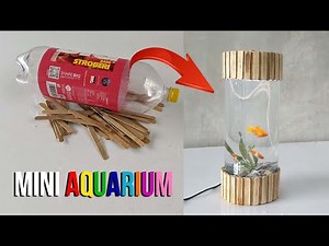 how to make an aquarium from a plastic bottle BIG Cola + ice cream stick