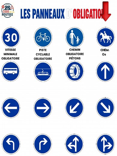 Code de la Route France 2026 — Quiz 20 panneaux de signalisation d’obligation Testez vos connaissances du code de la route France 2026 avec 20 panneaux de signalisation sélectionnés pour l’examen théorique du permis de conduire. Cette révision rapide et ciblée couvre des panneaux fréquents et essentiels à connaître pour réussir du premier coup. Pourquoi se concentrer sur 20 panneaux ? - Ces panneaux représentent les situations les plus rencontrées à l’examen et sur la route. - Les reconnaître ra