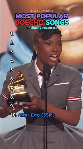 Most Popular DOECHII Songs #doechii #alligatorbitesneverheal #rap #grammys #hiphop #top10 #popular