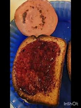 Pan Cooked Bologna Grape Jelly Toasted Sandwich