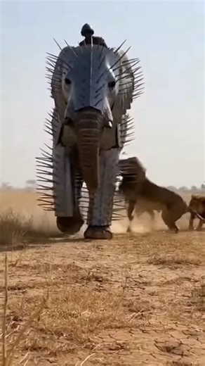 Elephant vs Lions: When Predator Meets Unbreakable Defense #shorts #survival #ElephantVsLions