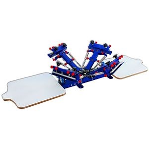 [Hot Item] 4 Color 2 Station Textile Carousel Screen Printing Machine