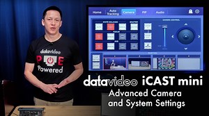 Datavideo iCAST Mini Tutorial 4: Advanced Camera and System Settings In this tutorial we cover for advanced camera and system settings, including how to set white balance, exposure, and recommended tracking settings. Next, learn how to use camera control and navigate the system settings for the iCAST Mini 4K Dual Channel Presentation Switcher. About iCAST mini: https://datavideo.cc/n39Q9 | Datavideo Asia | Facebook