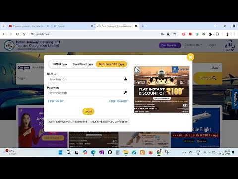 How to register on irctc for LTC Air Tickets booking using government id