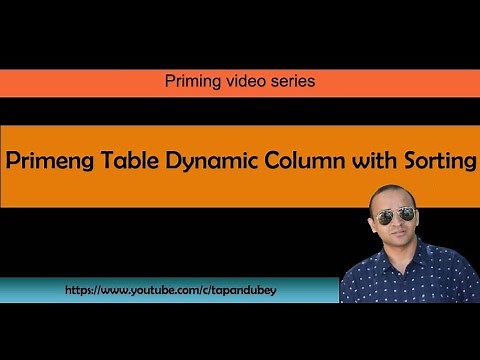 primeng table dynamic columns and sorting