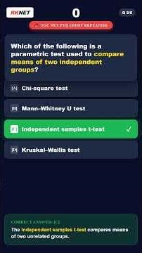 Score 100% in Parametric Tests: Z, T, F & ANOVA + Most Repeated MCQs