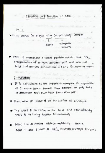 Structure and function of mhc in biotechnology ll Major Histocompatibility Complex (MHC) Classes