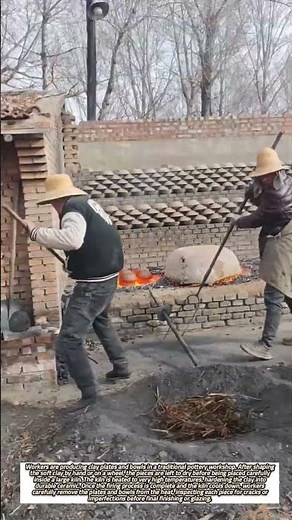 Traditional Clay Plate and Bowl Production and Kiln Firing Process