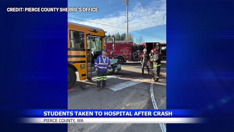School bus crash in Pierce County sends 11 students to hospital