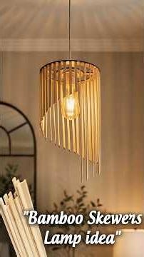 Bamboo Sticks Lamp idea #diy #craft #lamp #recycling