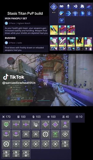 Optimal Stasis Titan PvP Build in Destiny 2