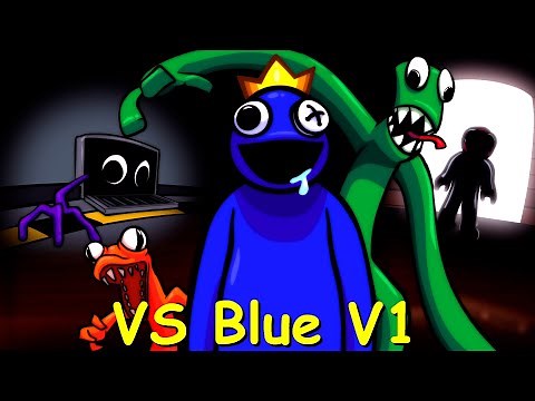 Friday Night Funkin': VS Blue V1 Full Week [FNF Mod/HARD/Rainbow Friends]