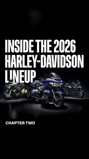Harley-Davidson on Instagram: "The entire 2026 Harley-Davidson motorcycle lineup is finally here, and it's coming to a road near you. The Limiteds return to reclaim their crown as the kings of long-haul touring. The all-new Trike lineup has been reengineered from the ground up for smoother handling and next-level comfort and performance. And the latest CVO models raise the bar again with the power, performance, and unmatched Harley-Davidson craftsmanship you’ve come to expect. Hit the link in bi