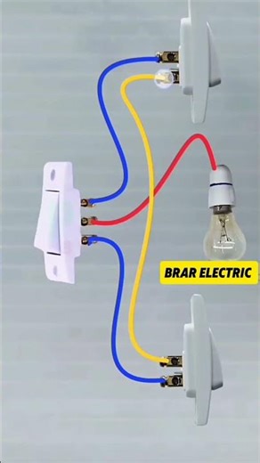 Three way circuit 💥💥.#brarelectric #hometools #electrical #eloctronic #viral