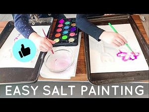 Easy Salt Painting Activity | How to Make a Watercolour Painting with Salt and Glue