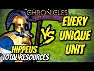 ELITE HIPPEUS vs EVERY UNIQUE UNIT (Total Resources) - Chronicles- Battle for Greece (AoE2)
