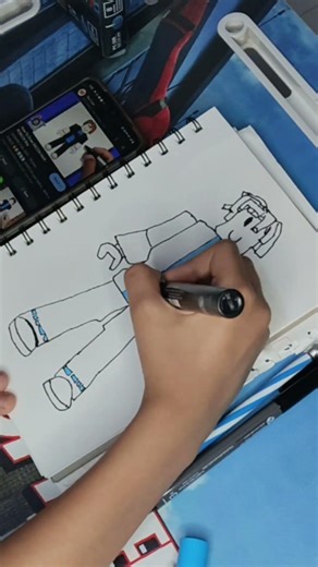 how to draw Roblox character. #shortsfeed #artdrawing #shortvideo #shortsviral #roblox