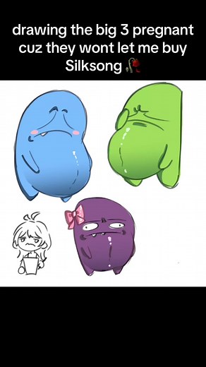 Creative Drawing of Pregnant Big 3 Characters