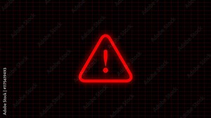 Triangle Warning Sign with Exclamation Mark. Warning attention exclamation mark, attention sign, Alert icon animation. Attention sign icon on white Stock Video