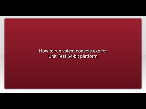 How to run vstest.console.exe for Unit Test 64-bit platform